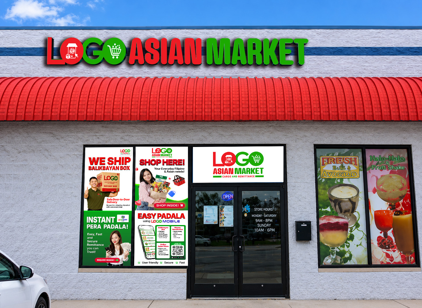 LOGO Asian Market (Decatur Illinois) LOGO Cargo location